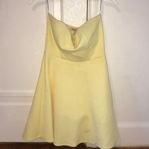 Yellow mini dress